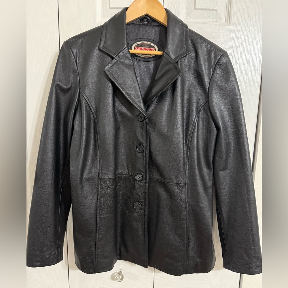 Vintage Y2K Davoucci leather blazer size large
